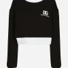 Jersey sweatshirt with DG logo embroidery
