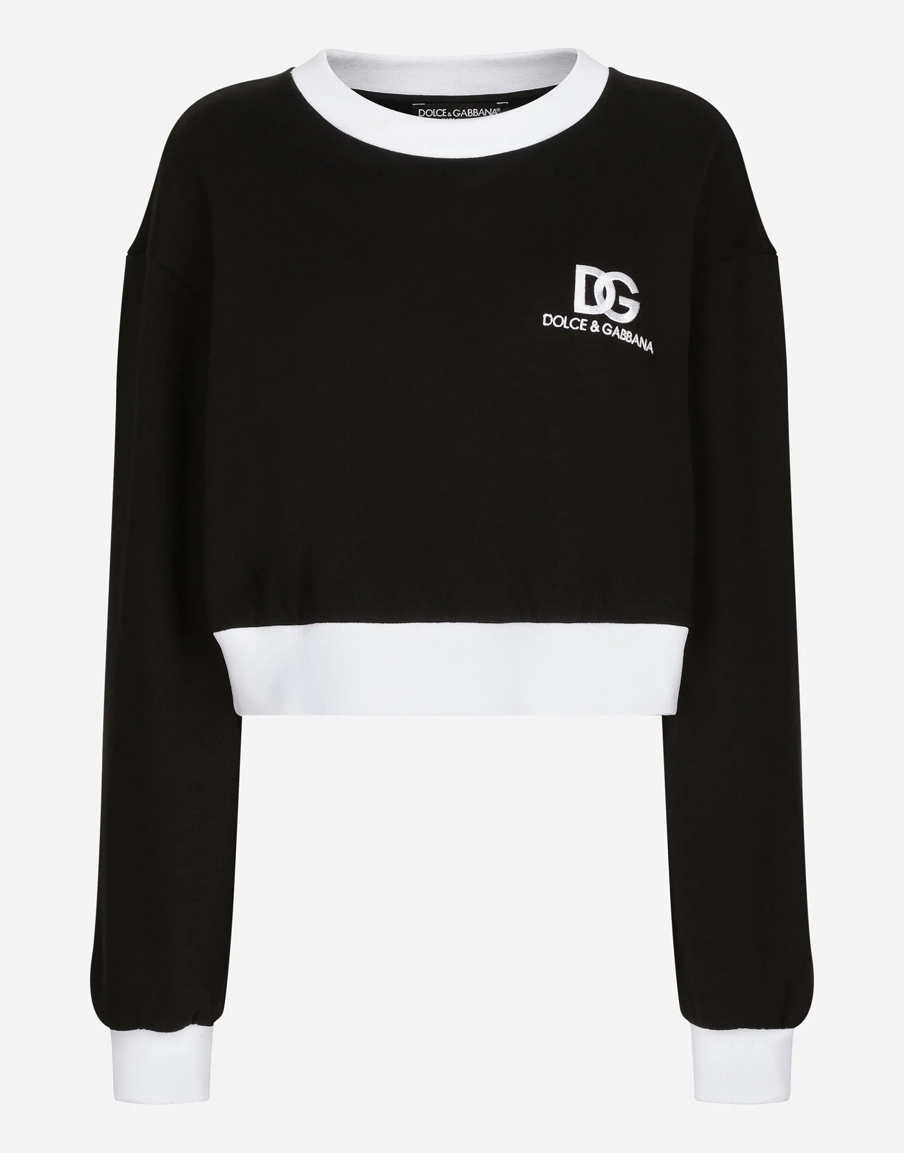 Jersey sweatshirt with DG logo embroidery