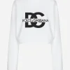 Jersey sweatshirt with DG logo embroidery