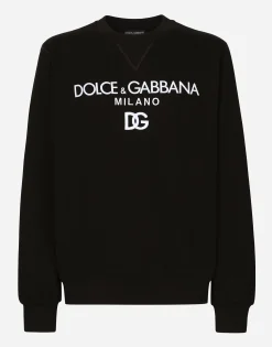 Jersey sweatshirt with DG embroidery
