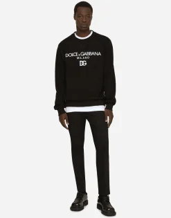 Jersey sweatshirt with DG embroidery