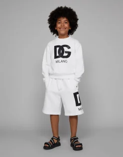 Jersey sweatshirt with DG logo print