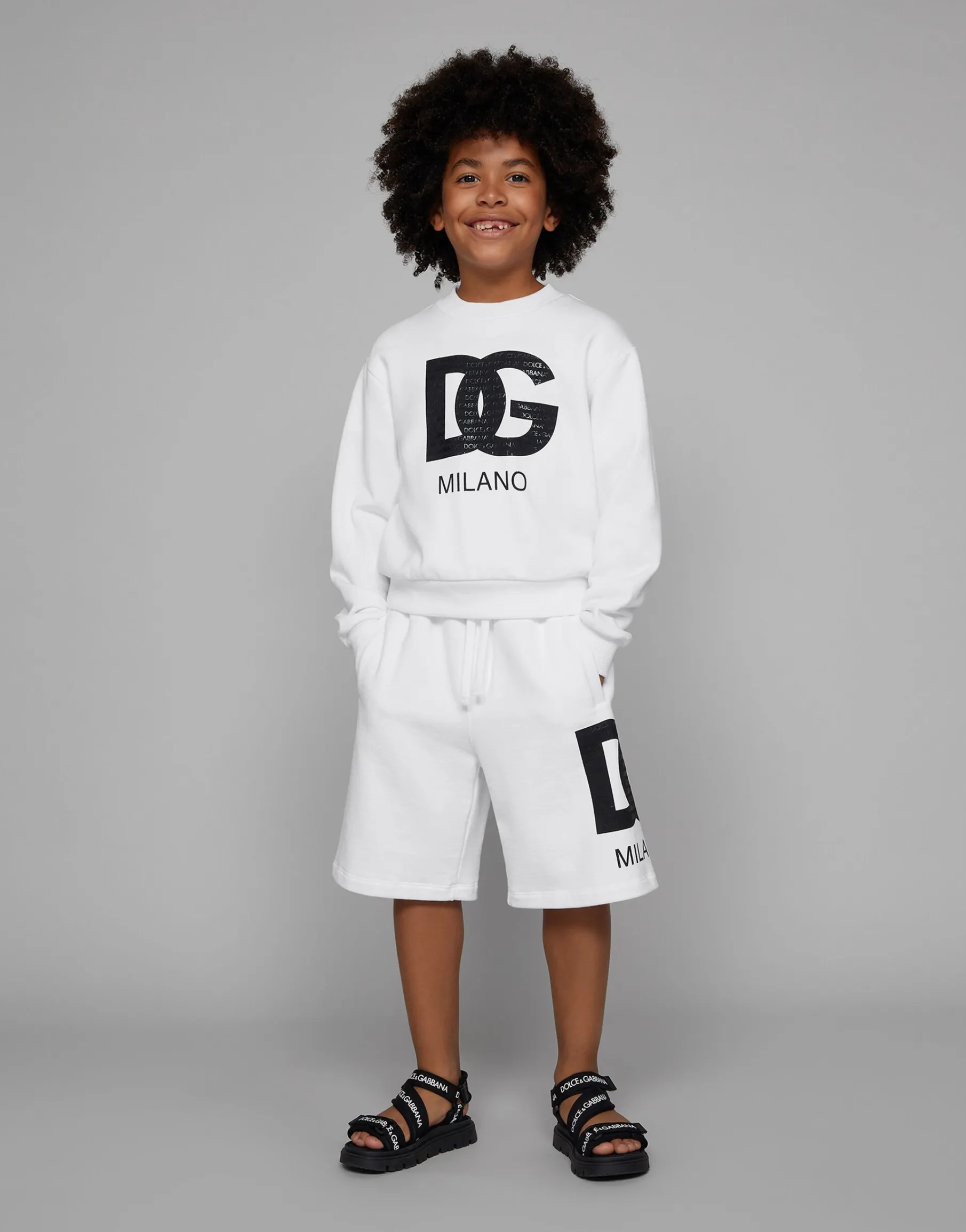 Jersey sweatshirt with DG logo print