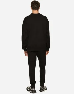 Jersey sweatshirt with DG logo print
