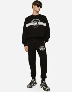 Jersey sweatshirt with DG logo print