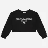 Jersey sweatshirt with Dolce&Gabbana embroidery