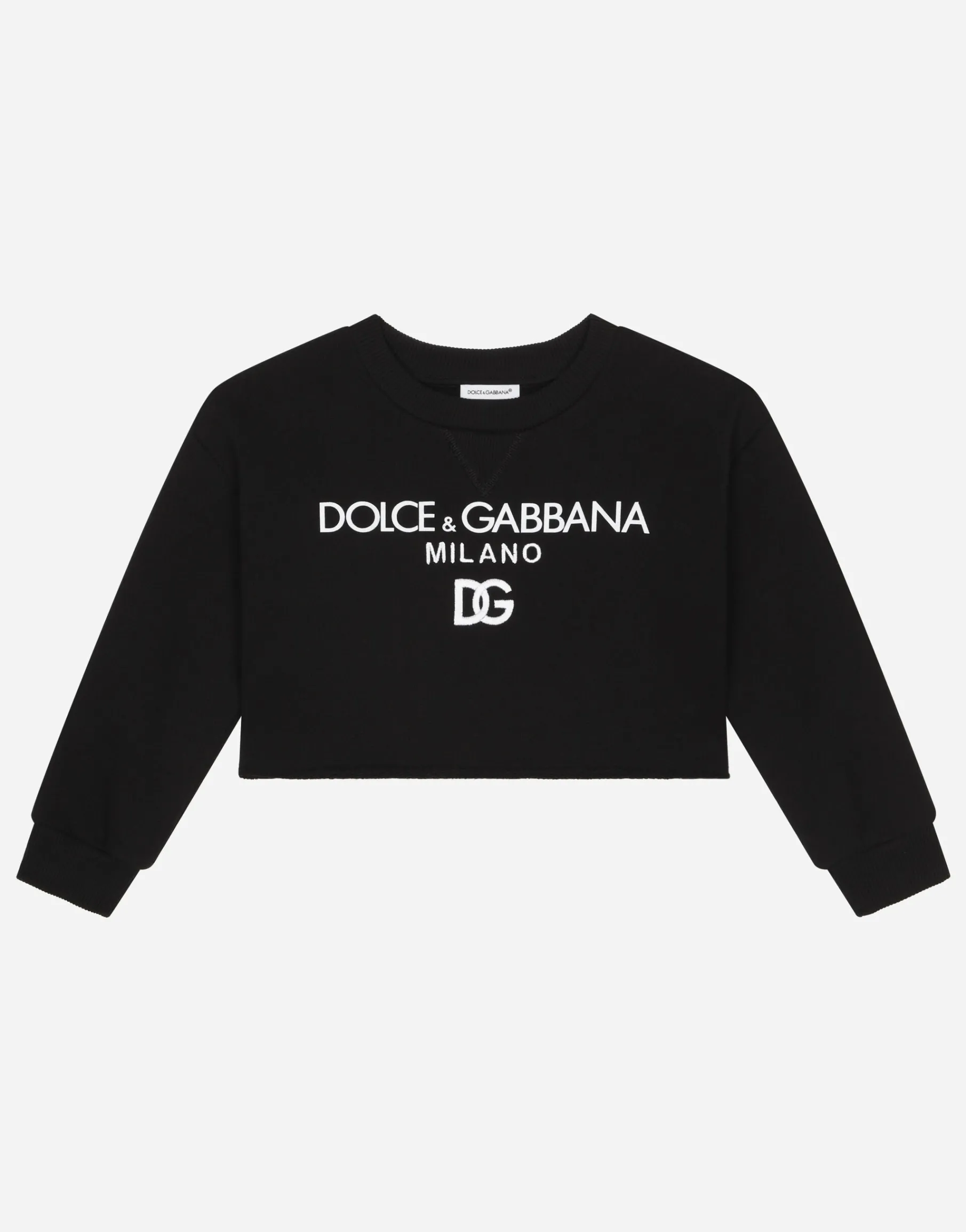 Jersey sweatshirt with Dolce&Gabbana embroidery