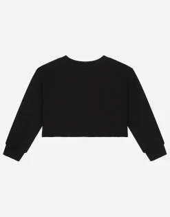 Jersey sweatshirt with Dolce&Gabbana embroidery