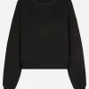 Jersey sweatshirt with embossed logo
