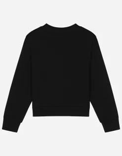 Jersey sweatshirt with logo tag