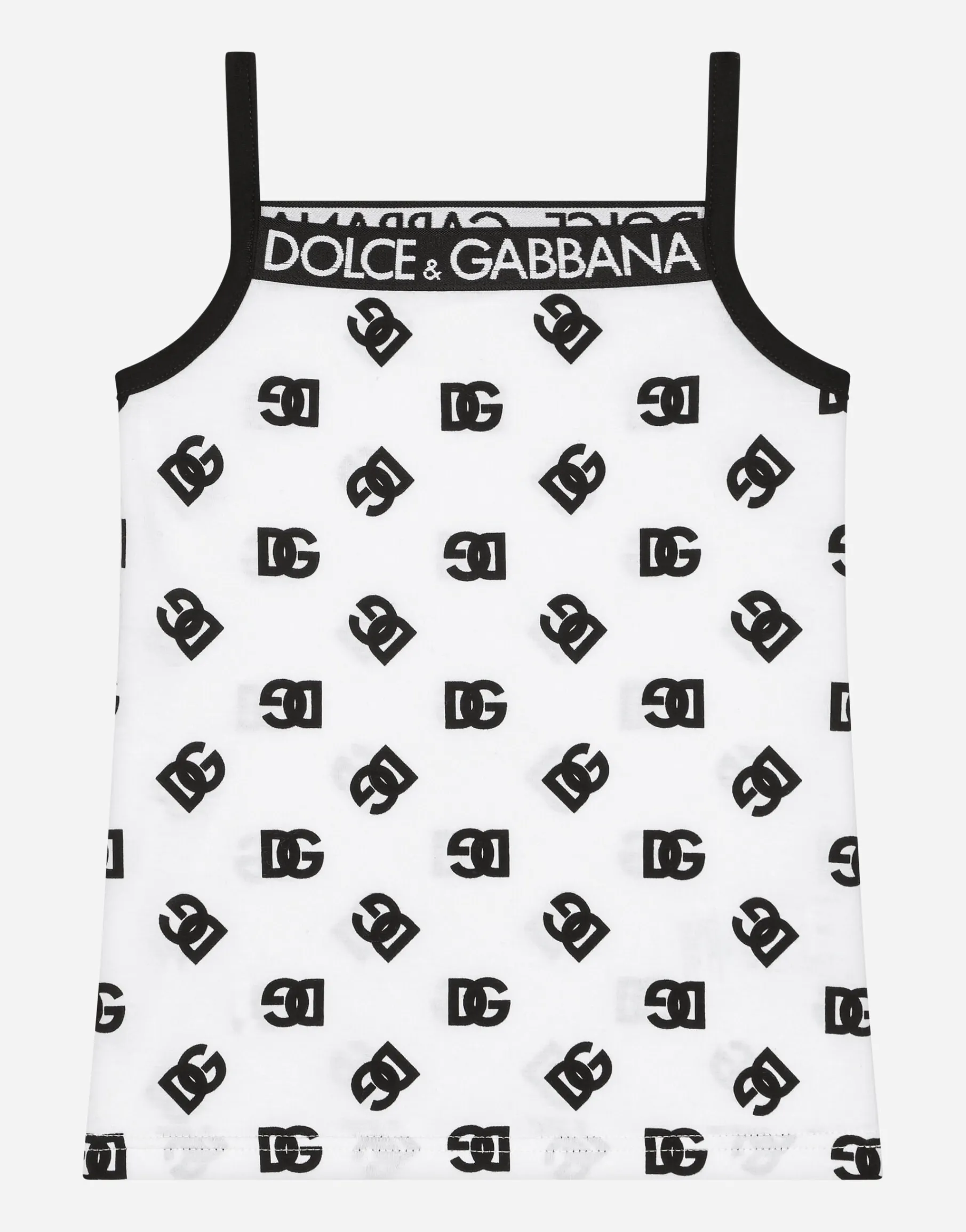 Jersey tank top with DG logo print
