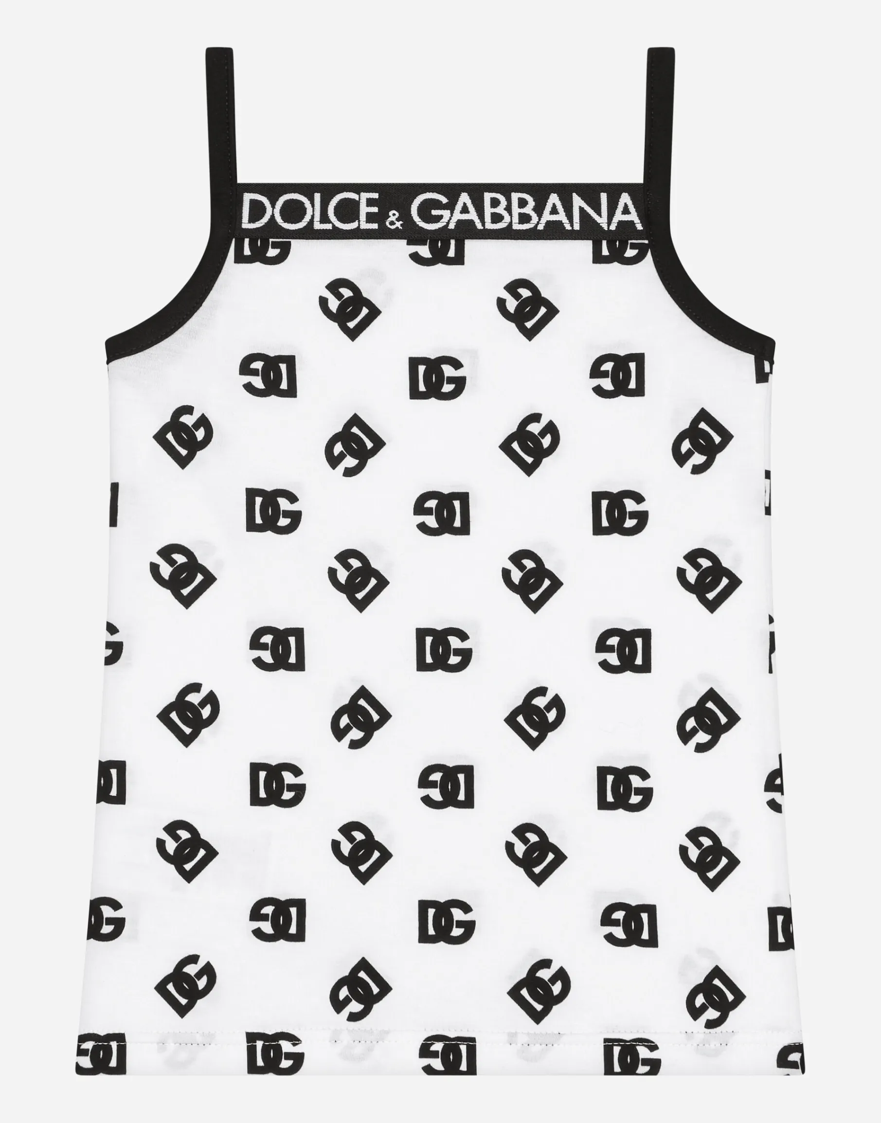 Jersey tank top with DG logo print