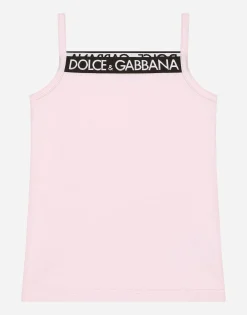 Jersey tank top with Dolce&Gabbana logo
