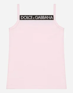 Jersey tank top with Dolce&Gabbana logo