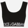Jersey top with branded elastic