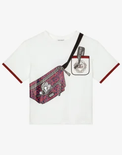 Jersey T-shirt with belt-bag print