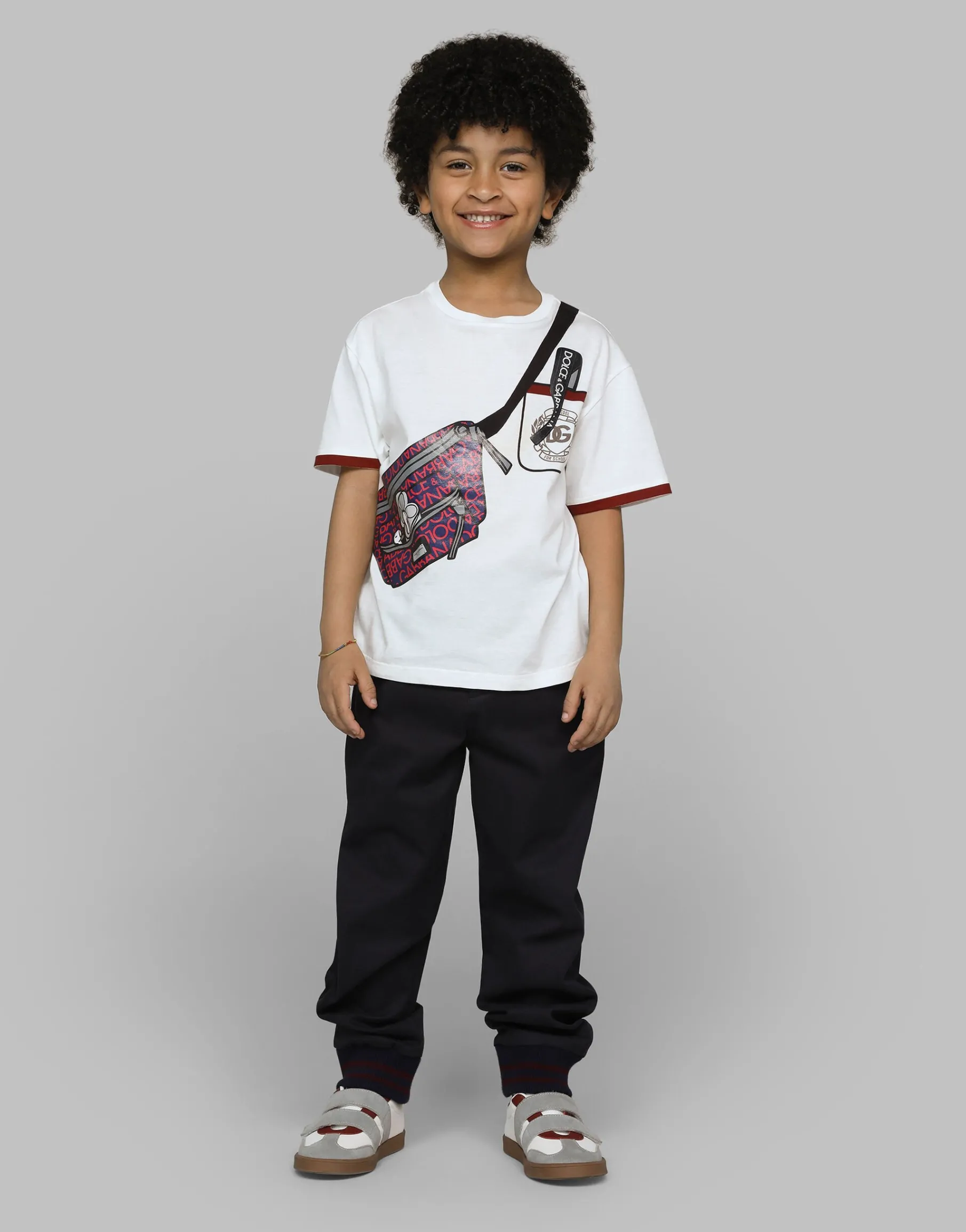 Jersey T-shirt with belt-bag print