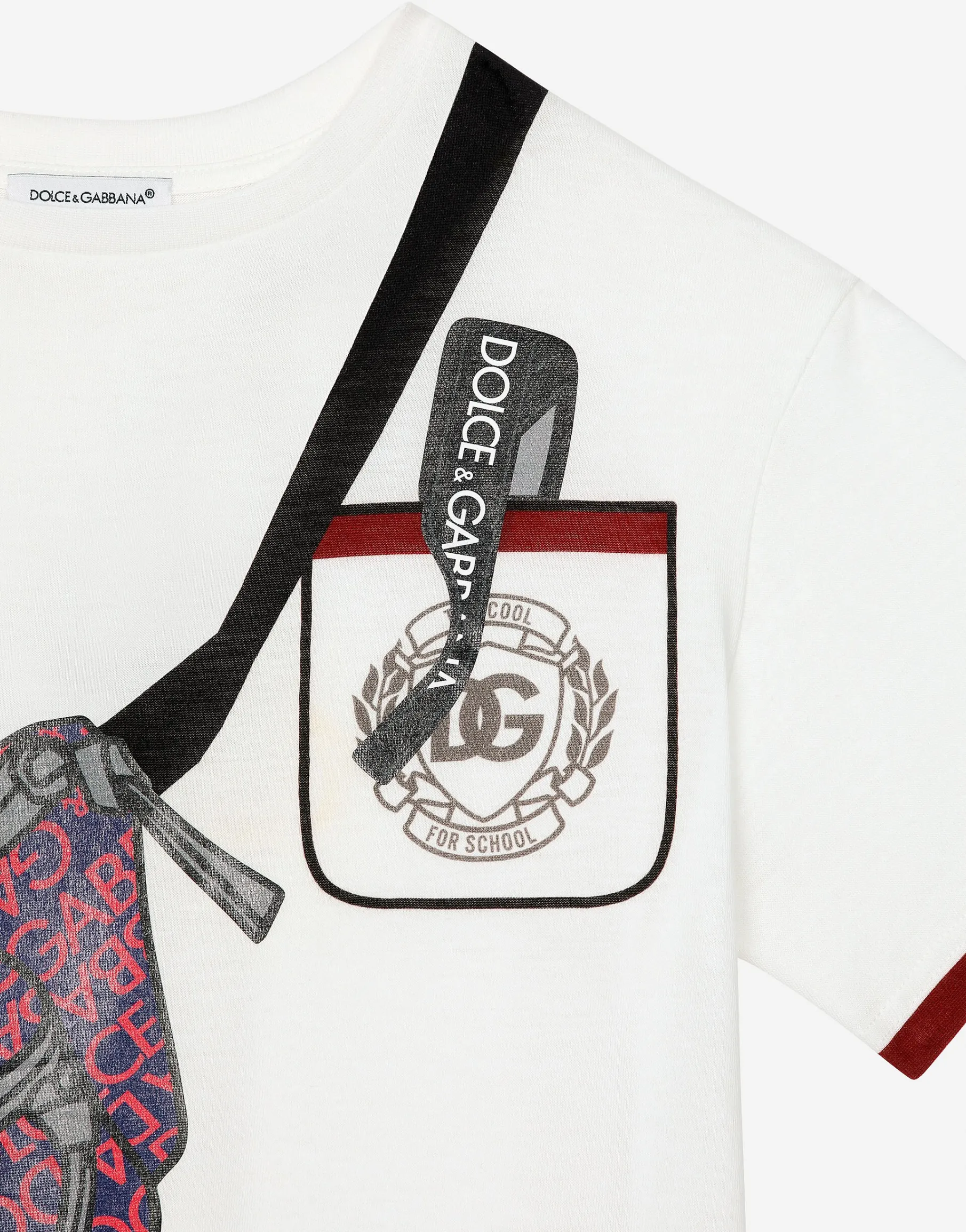 Jersey T-shirt with belt-bag print