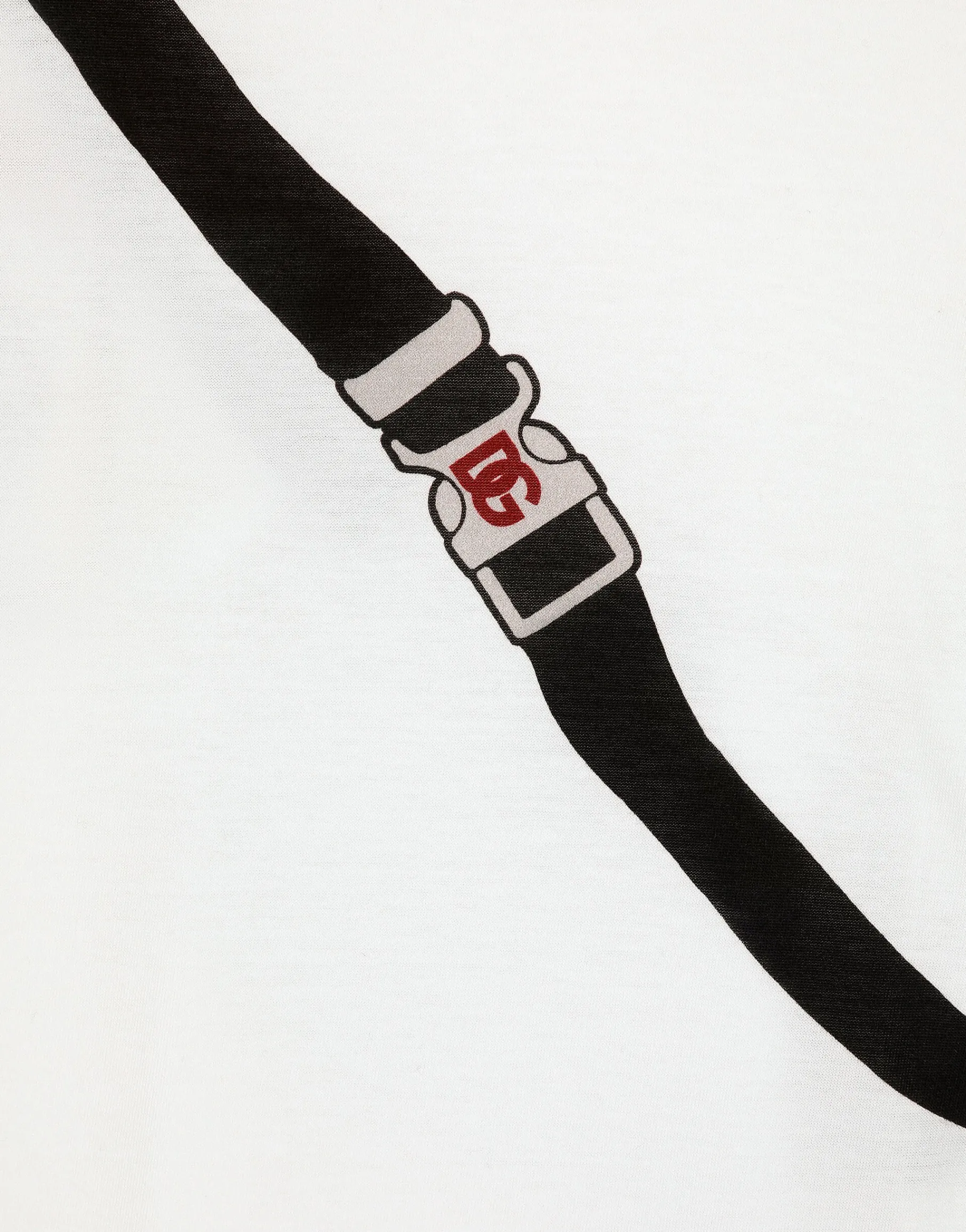 Jersey T-shirt with belt-bag print