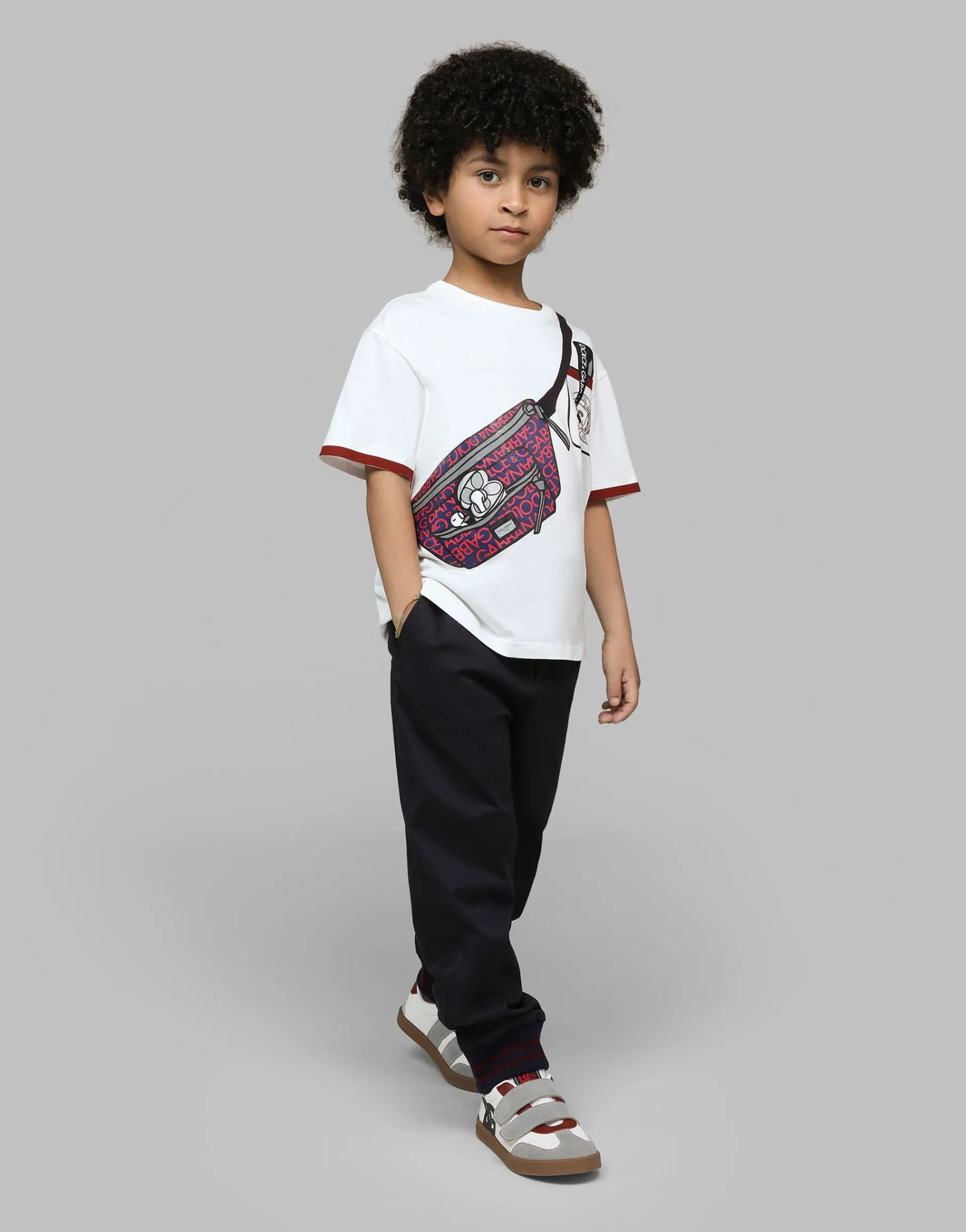 Jersey T-shirt with belt-bag print