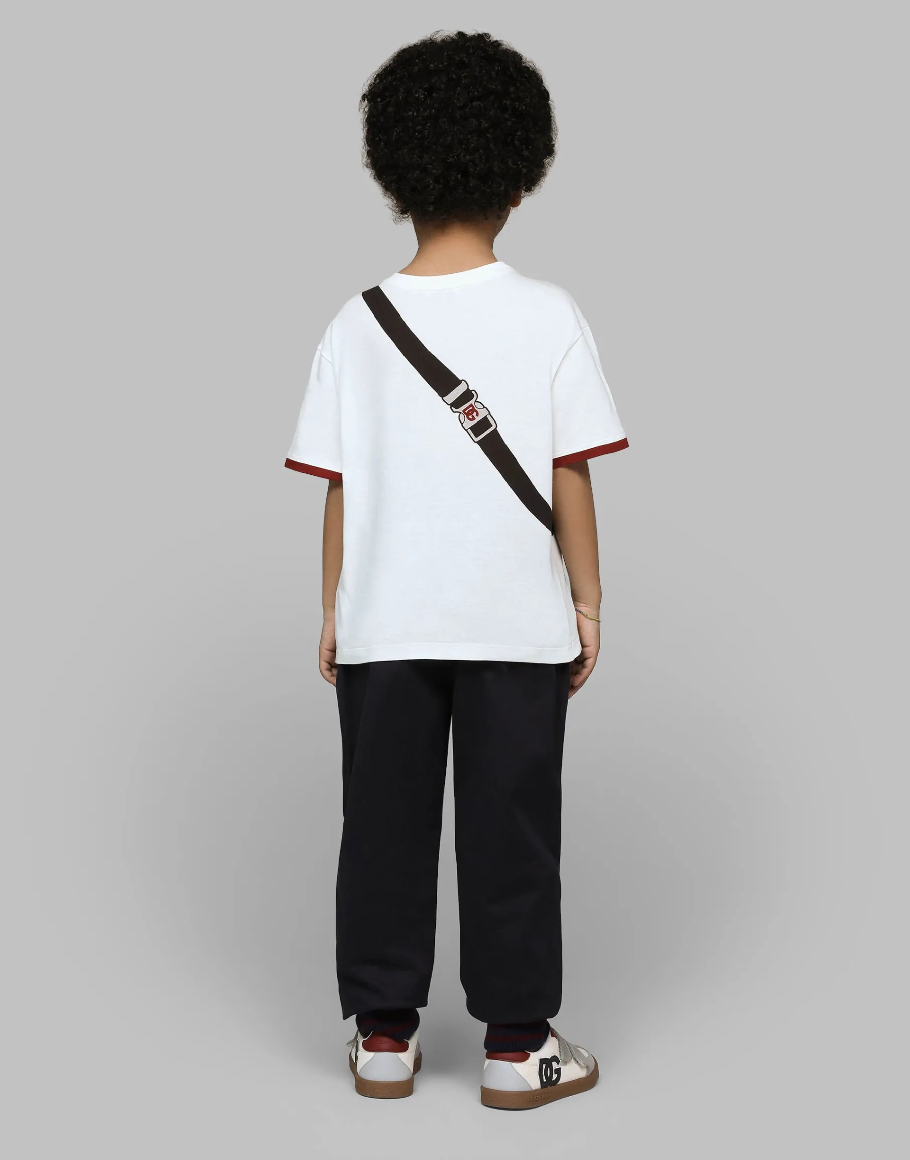 Jersey T-shirt with belt-bag print
