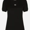 Jersey T-shirt with crystal DG embellishment