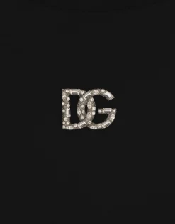 Jersey T-shirt with crystal DG embellishment