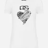 Jersey T-shirt with DG and heart print