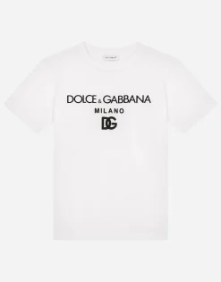 Jersey T-shirt with DG embroidery
