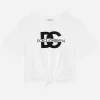 Jersey T-shirt with DG logo and bow