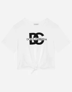 Jersey T-shirt with DG logo and bow