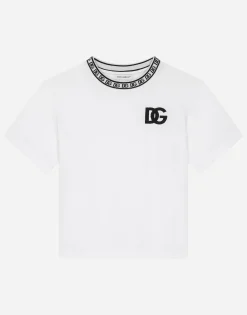 Jersey T-shirt with DG logo embroidery