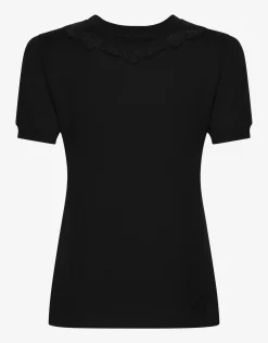Jersey T-shirt with DG logo and lace inserts