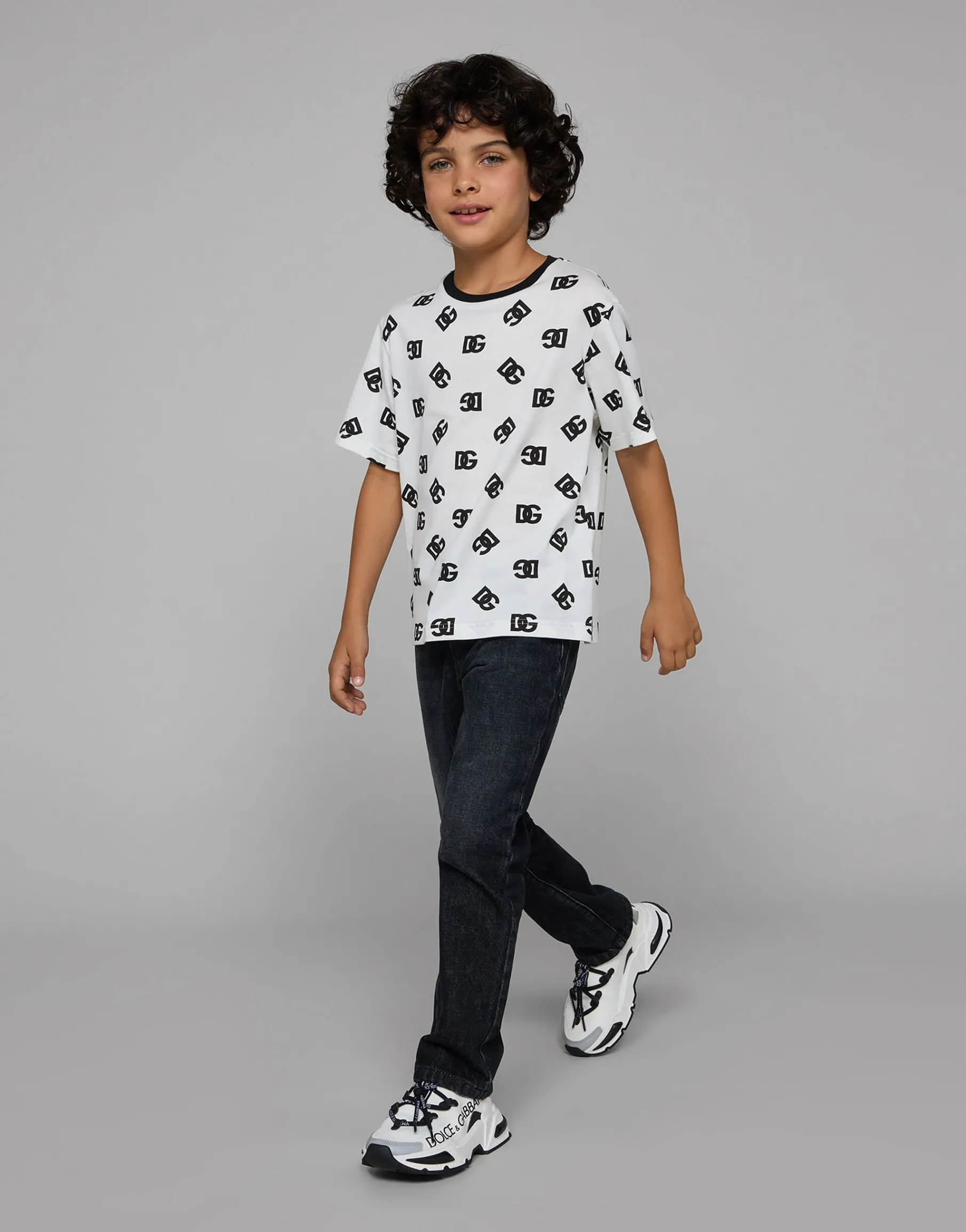 Jersey T-shirt with DG logo print