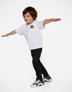Jersey T-shirt with DG logo embroidery