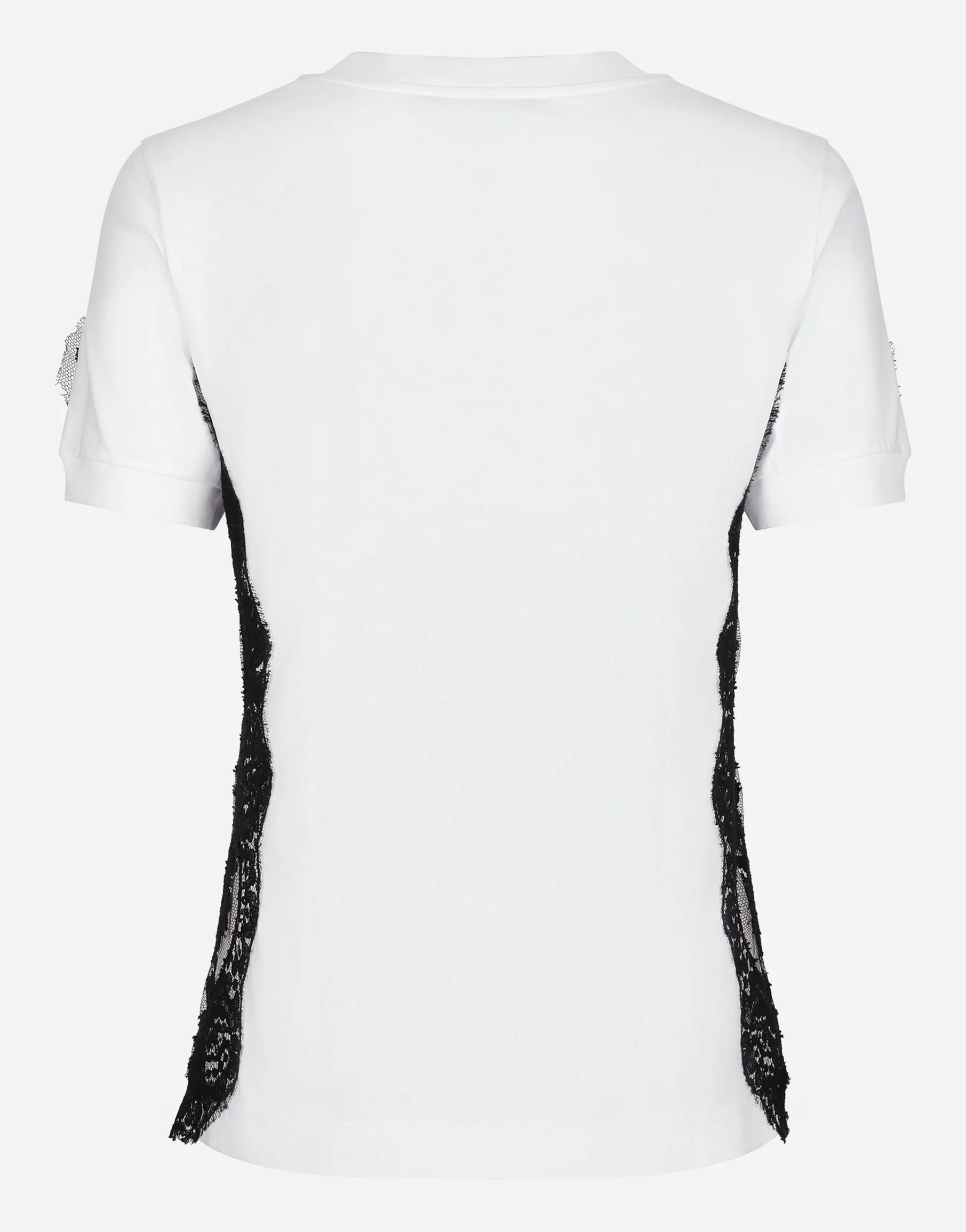 Jersey T-shirt with DG logo and lace inserts