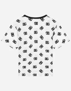 Jersey T-shirt with DG logo print