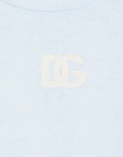 Jersey T-shirt with DG logo and leopard