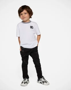 Jersey T-shirt with DG logo embroidery