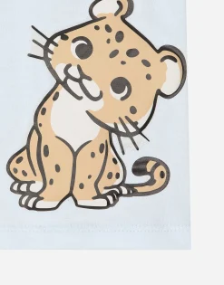 Jersey T-shirt with DG logo and leopard