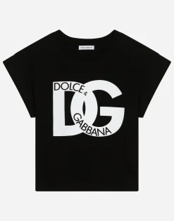 Jersey T-shirt with DG maxi-logo