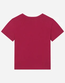 Jersey T-shirt with Dolce&Gabbana logo and rose
