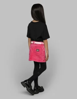 Jersey T-shirt with Dolce&Gabbana logo and rose