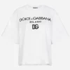 Jersey T-shirt with flocked logo print