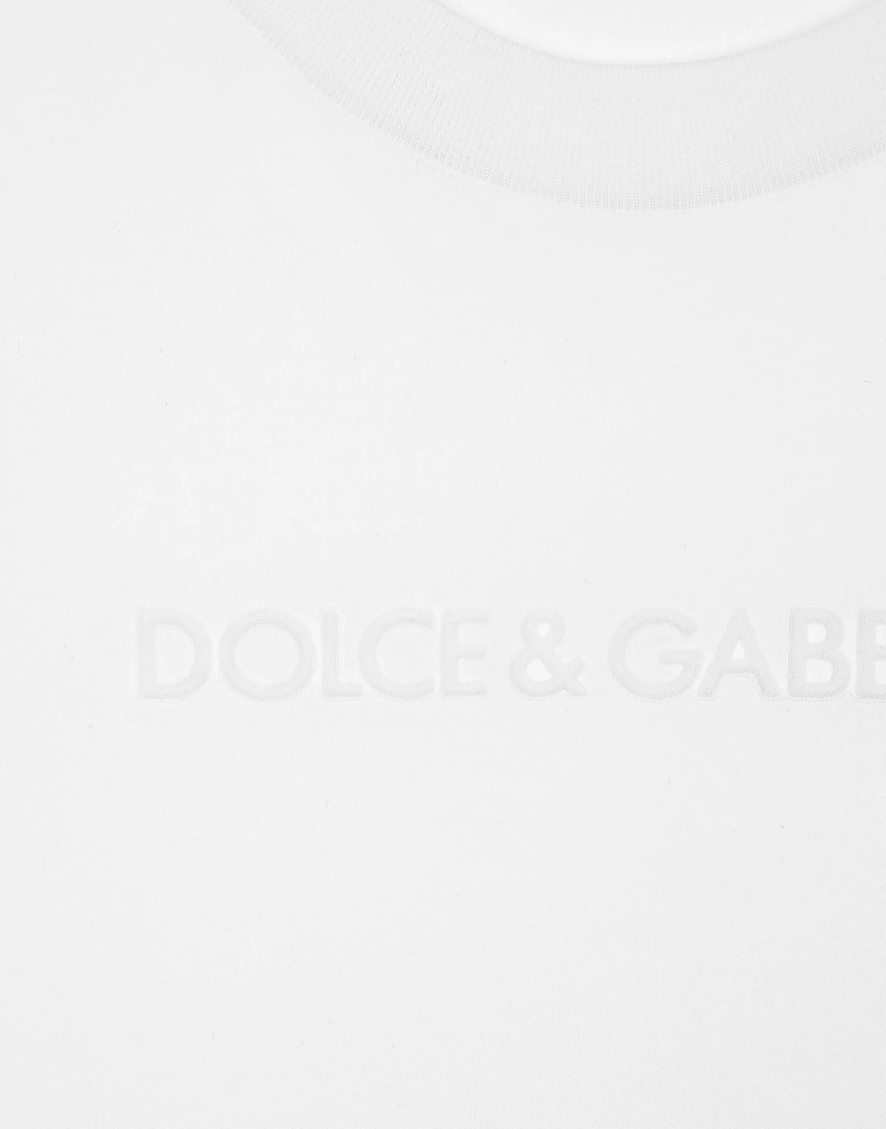Jersey T-shirt with flocked Dolce&Gabbana detail