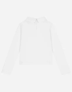Jersey T-shirt with logo embroidery