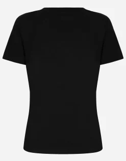 Jersey T-shirt with logo embroidery on neck