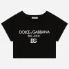 Jersey T-shirt with logo print