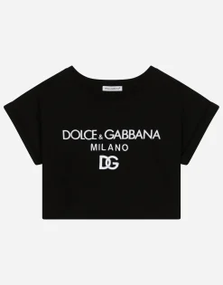 Jersey T-shirt with logo print