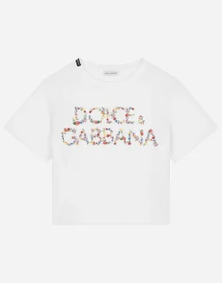 Jersey T-shirt with logo print
